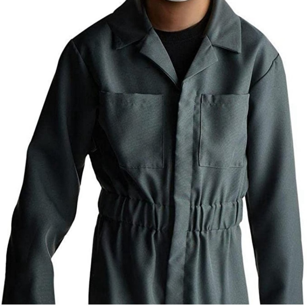 Halloween Michael Myers Gray Jumpsuit And Mask Costume Set